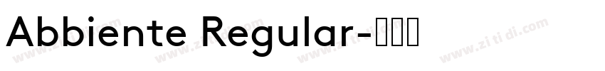 Abbiente Regular字体转换